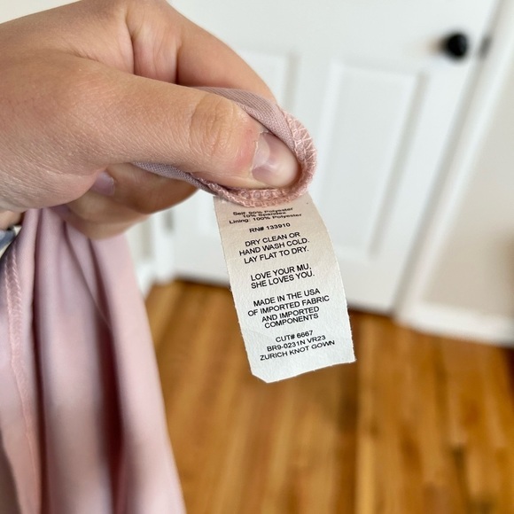 Show Me Your MuMu | Zurich knot gown maxi pale pink crepe size SM - Picture 3 of 7